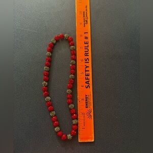 Red & Gray Sports Necklace